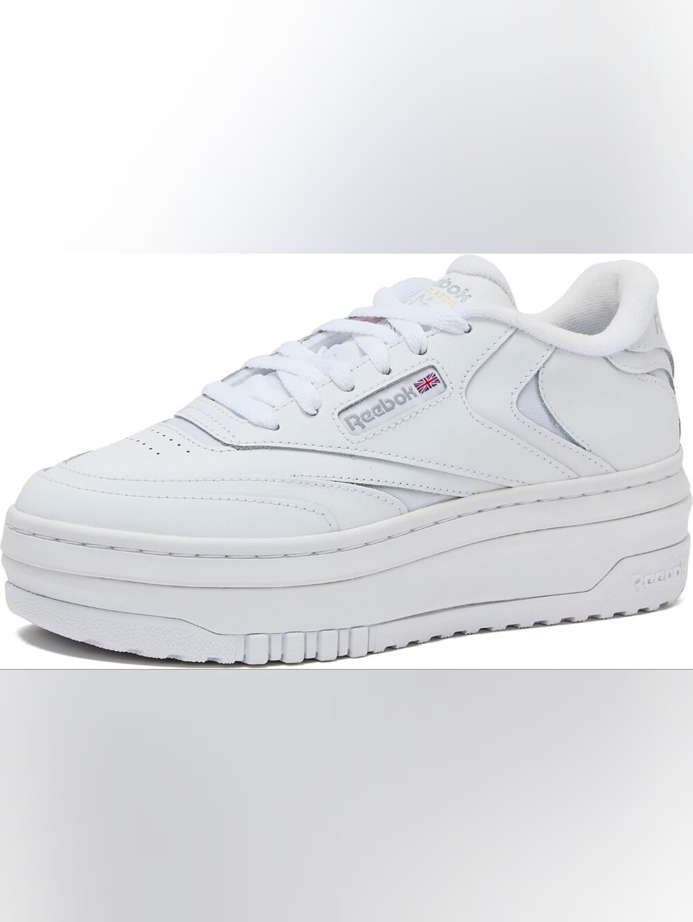 Reebok Women's White Platform Leather Sneaker Size 8 GUC